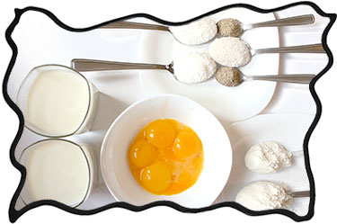 Custard ingredients