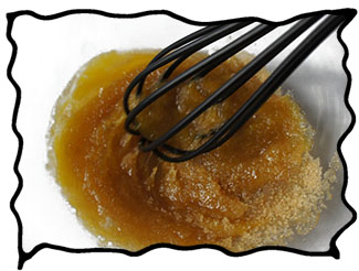 Whisking eggs and sugar mixture