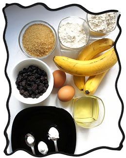 Banana bread ingredients