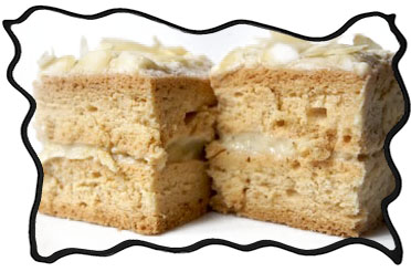 Angel food cake with custard