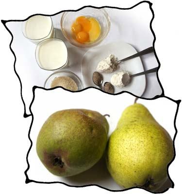 Pear custard pie filling ingredients
