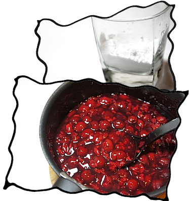 Ingredients for cherry filling