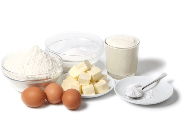 Pound or butter cake ingredients